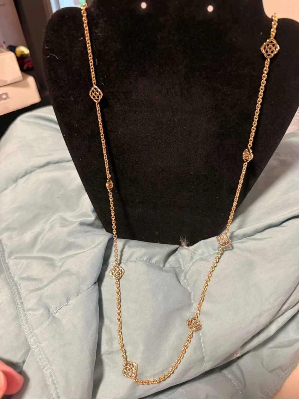 Kendra Scott Devalyn Gold-Tone Filigree Station Long Necklace
